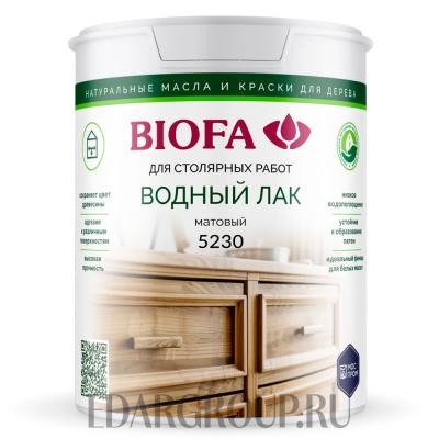 Водный лак для столярных работ BIOFA 5230 матовый
